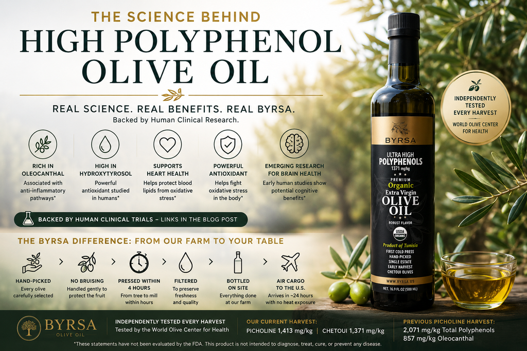 Why Polyphenols Matter: The Science Behind BYRSA High-Polyphenol Olive Oil