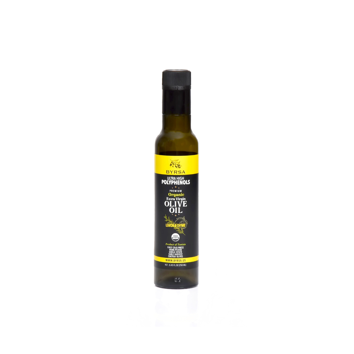 BYRSA Organic Lemon & Thyme Ultra High Polyphenols Extra Virgin Olive Oil