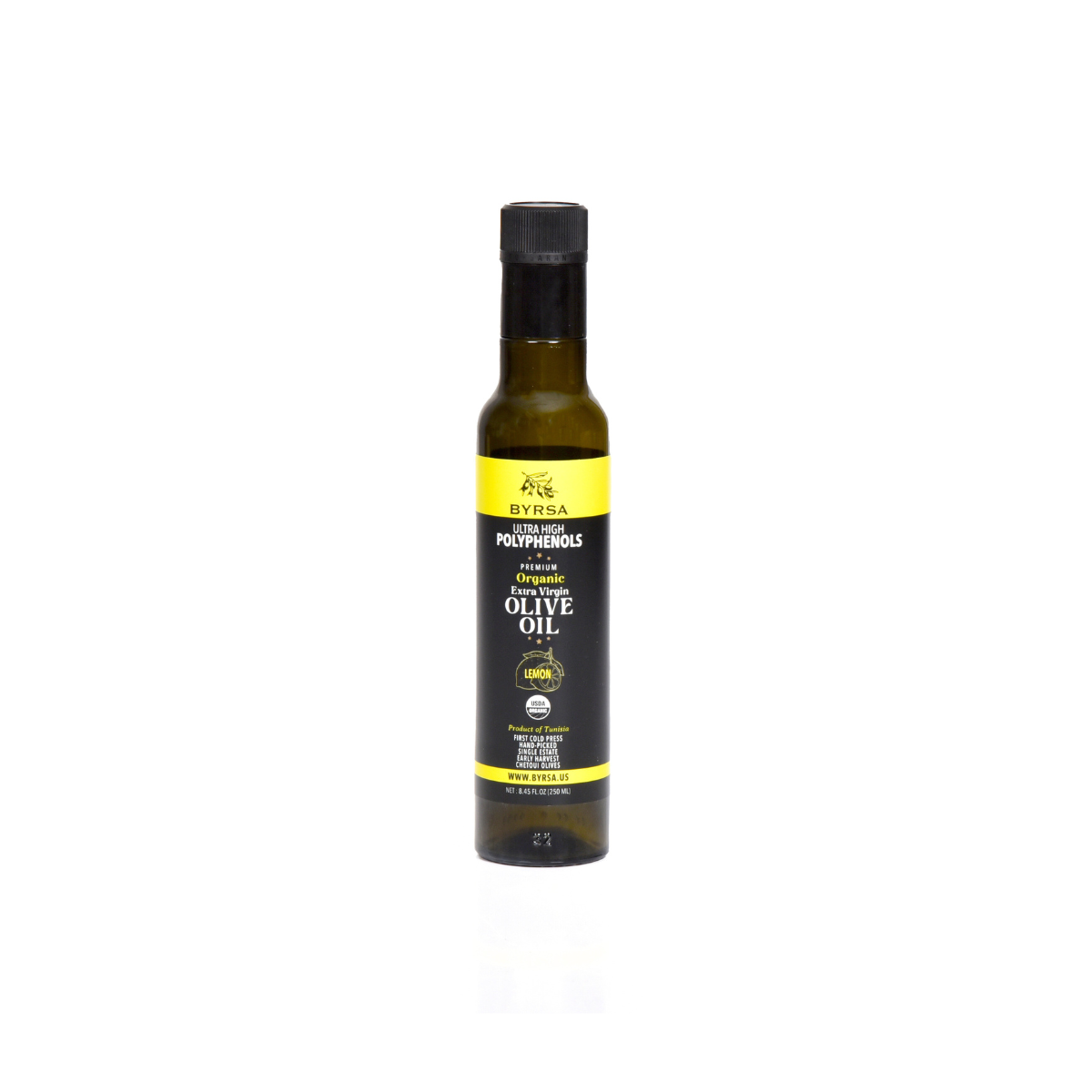 BYRSA organic lemon-infused extra virgin olive oil 250 ml