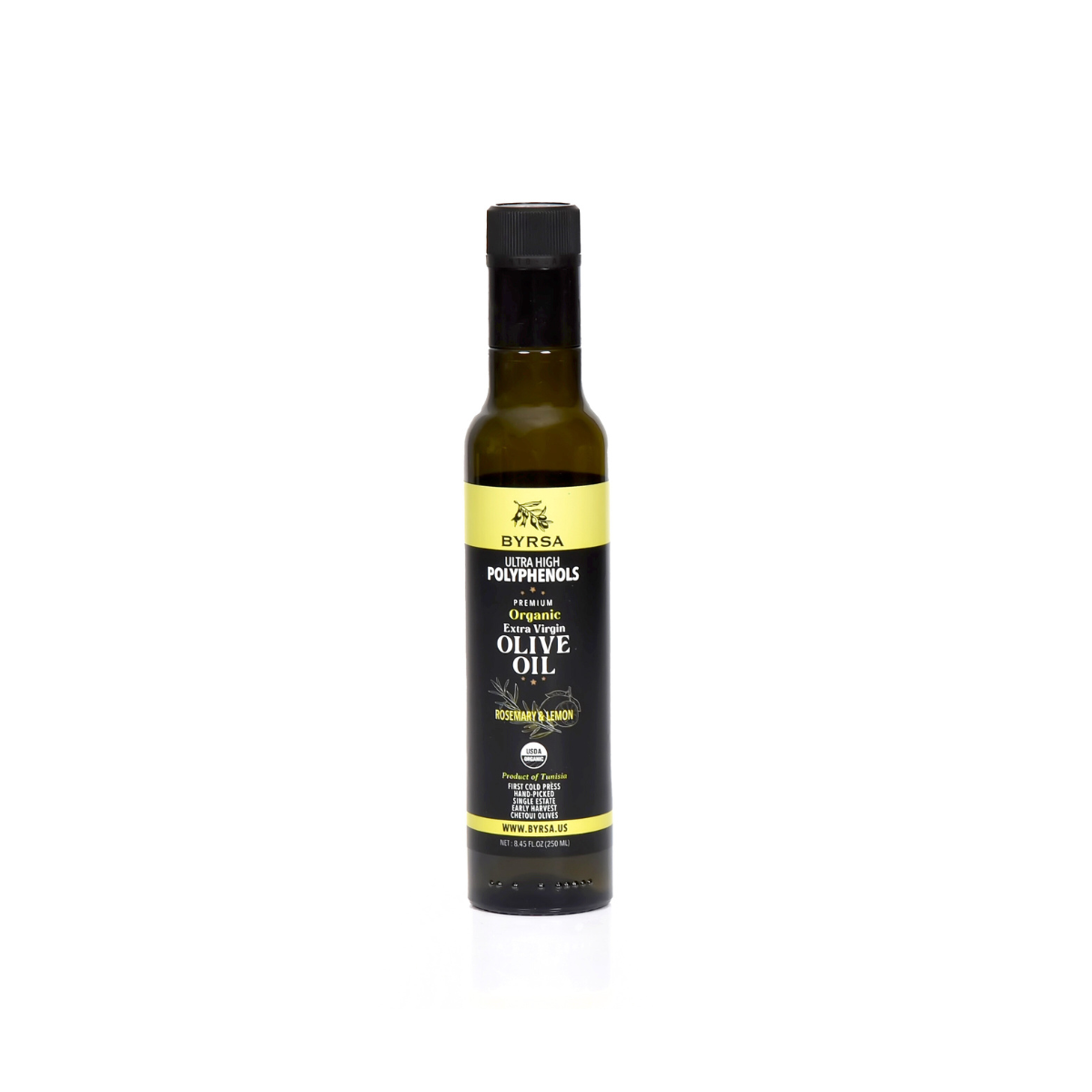 BYRSA organic Rosemary and Lemon infused extra virgin olive oil 250 ml