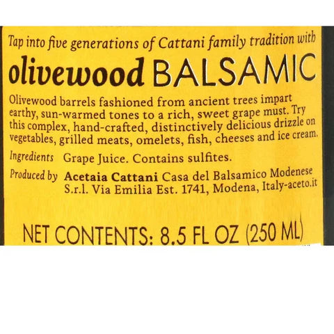 Cattani Olivewood Balsamic Vinegar